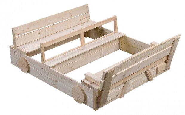 zandbak Auto 120 x 100 x 20 cm hout blank
