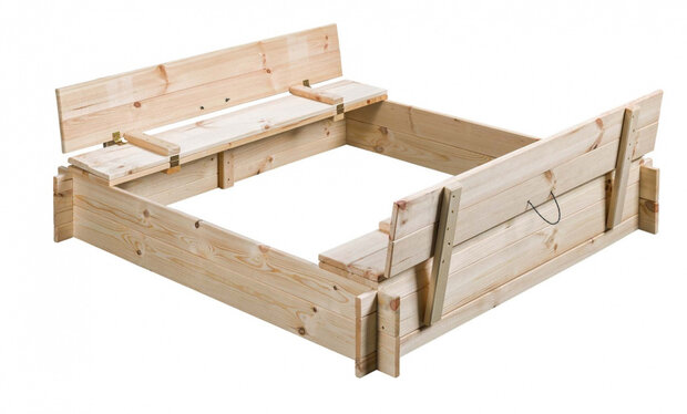 zandbak Gucio 120 x 120 x 20 cm hout blank