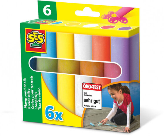 stoepkrijt 6 stuks multicolor