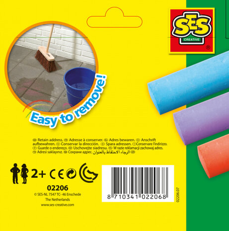 stoepkrijt 6 stuks multicolor