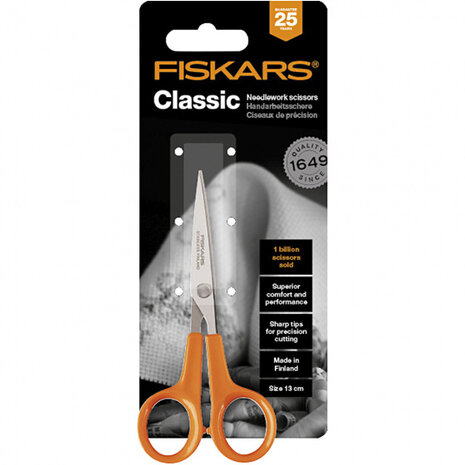 Klassieke Precisie Schaar 13 cm oranje