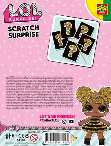L.O.L. surprise kraskaarten 5 stuks