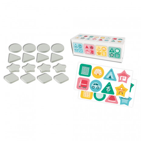 sorteer en leer multicolor 16-delig