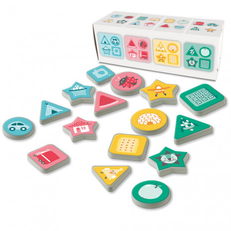sorteer en leer multicolor 16-delig