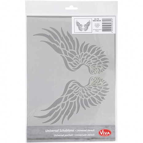 Flexibel sjabloon vleugels 21 x 30 cm wit
