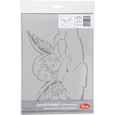 Flexibel sjabloon engel 21 x 30 cm wit