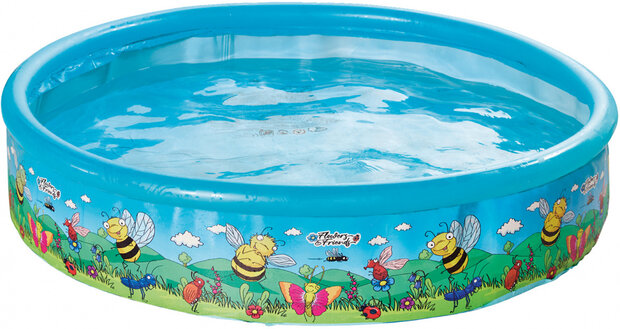 opblaaszwembad Flower &amp; Friends 155 x 30 cm blauw