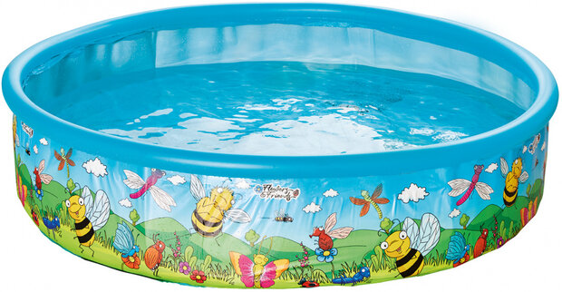 opblaaszwembad Flower &amp; Friends 185 x 39 cm blauw
