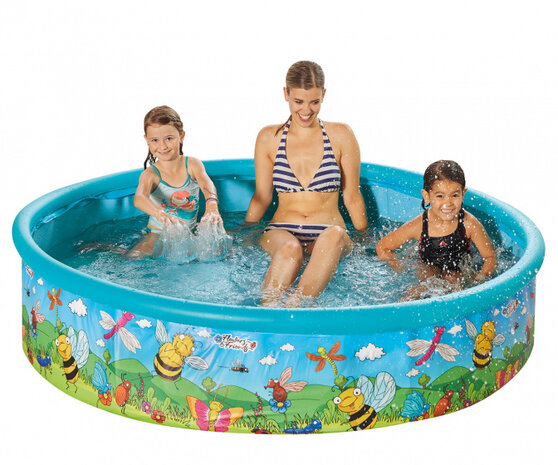 opblaaszwembad Flower &amp; Friends 185 x 39 cm blauw