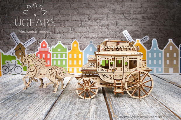 model postkoets hout 31 x 57 cm