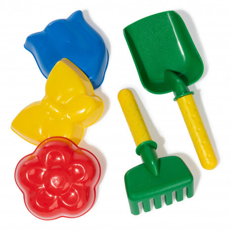 strandspeelset schep en hark junior 5-delig