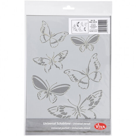 flexibel sjabloon vlinders 21x30 cm transparant