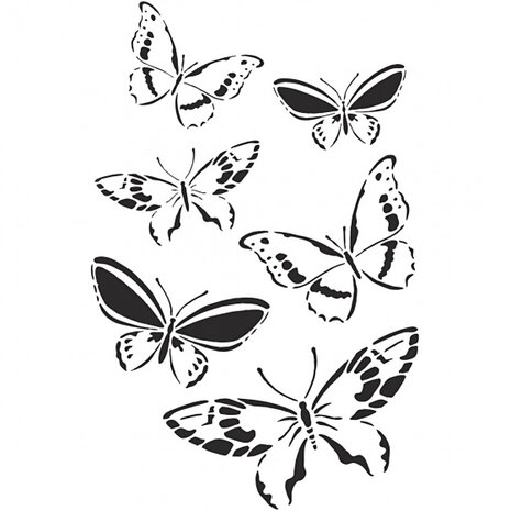 flexibel sjabloon vlinders 21x30 cm transparant