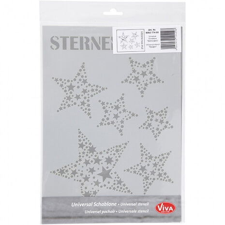 flexibel sjabloon sterren 21x30 cm transparant