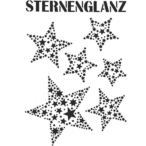 flexibel sjabloon sterren 21x30 cm transparant