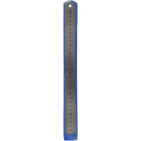 liniaal 30 cm metaal zilver