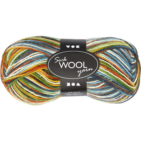 Sokkengaren L: 200m multicolor harmonie 50gr