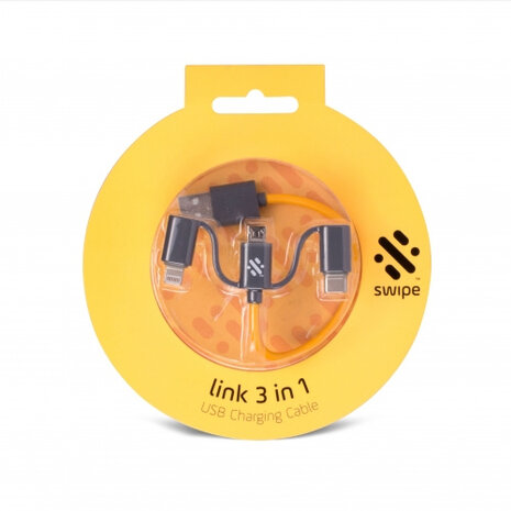 Link 3-in-1 Cable 20cm geel