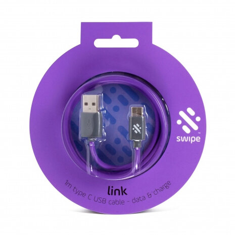 Link type C kabel paars 1 m
