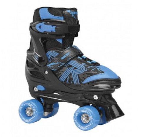 quaddy 3.0 rolschaatsen zwart/blauw 26-29