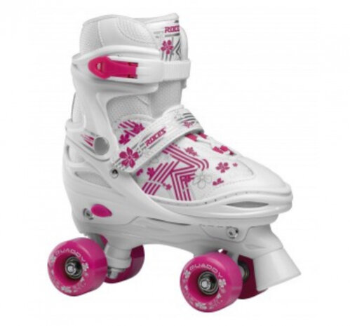 quaddy 3.0 rolschaatsen wit/roze 26-29