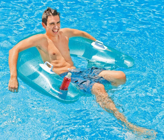 loungestoel Sit &#039;n Float 152 x 99 cm vinyl blauw