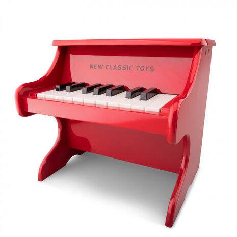 piano 18 toetsen junior 32,5 cm hout rood