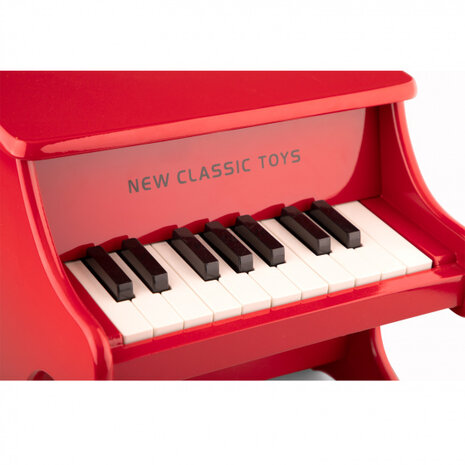 piano 18 toetsen junior 32,5 cm hout rood
