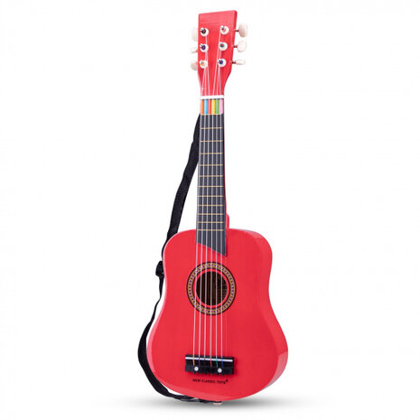 gitaar De Luxe junior 64 cm hout rood 4-delig