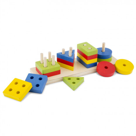 blokkenpuzzel Geometrisch junior hout 16 stukjes