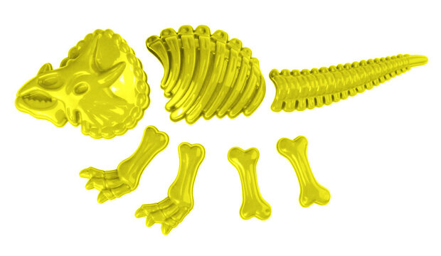 zandvormen dinosaurus junior 35 cm geel 7-delig
