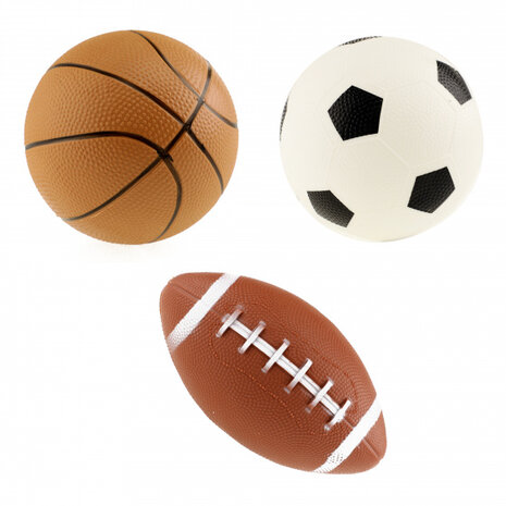 mini-sportballen Pro Sports rubber 3-delig