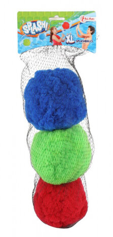 splashballen XL 15 cm junior blauw/groen/rood 3 stuks