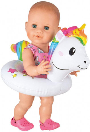 poppenzwemband eenhoorn meisjes 28-35 cm wit