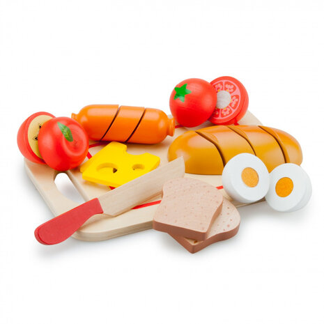 snijset ontbijt junior 24 cm hout 10-delig