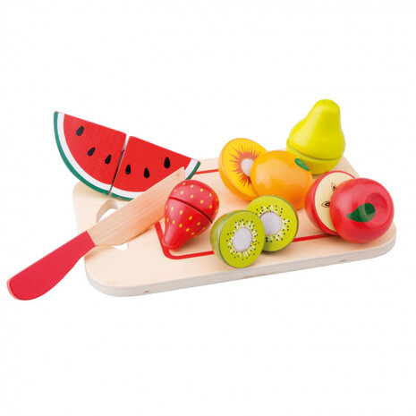 snijset fruit junior 24 cm hout 8-delig