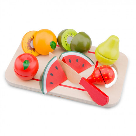 snijset fruit junior 24 cm hout 8-delig