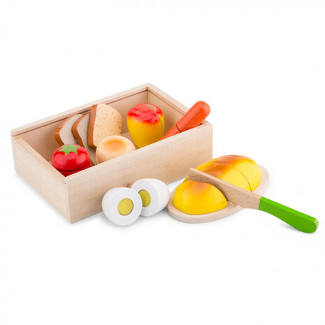 snijset ontbijt box junior 24 cm hout 10-delig