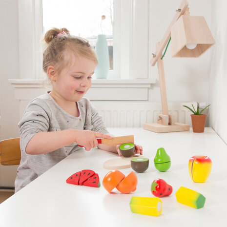 snijset fruit box junior 21 cm hout 11-delig