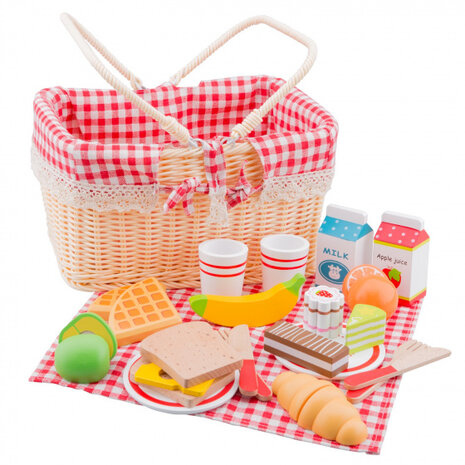 picknickmand junior 27 cm hout 24-delig