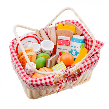 picknickmand junior 27 cm hout 24-delig