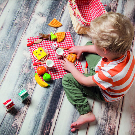 picknickmand junior 27 cm hout 24-delig