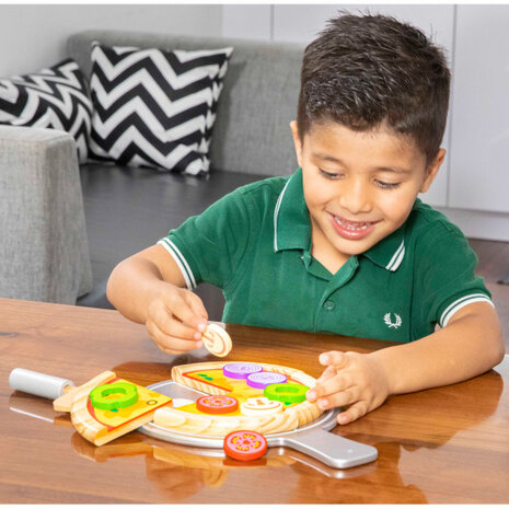 pizza set junior 28 cm hout 14-delig