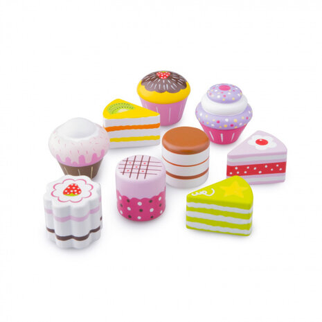 gebakdoos junior hout roze 10-delig
