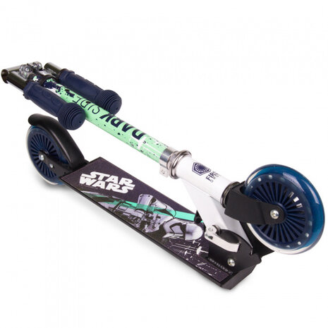 2-wiel kinderstep Star Wars jongens aluminium groen/donkerblauw