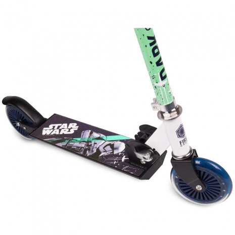2-wiel kinderstep Star Wars jongens aluminium groen/donkerblauw