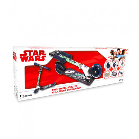 2-wiel kinderstep Star Wars jongens aluminium groen/donkerblauw