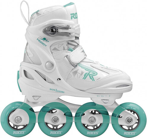 inline skates Moody Tif 82A wit/mintgroen maat 36-40