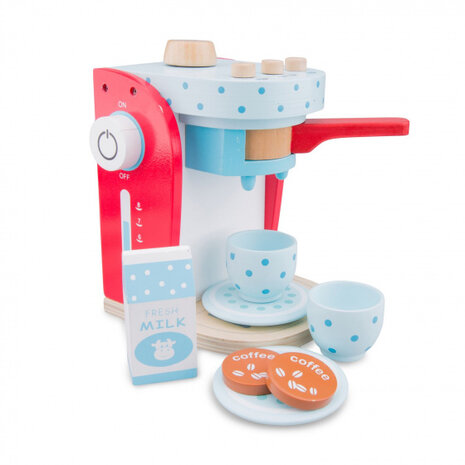 koffiezetter junior 19 cm hout rood 5-delig
