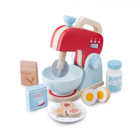mixerset junior 20,8 x 18,2 cm hout rood 7-delig